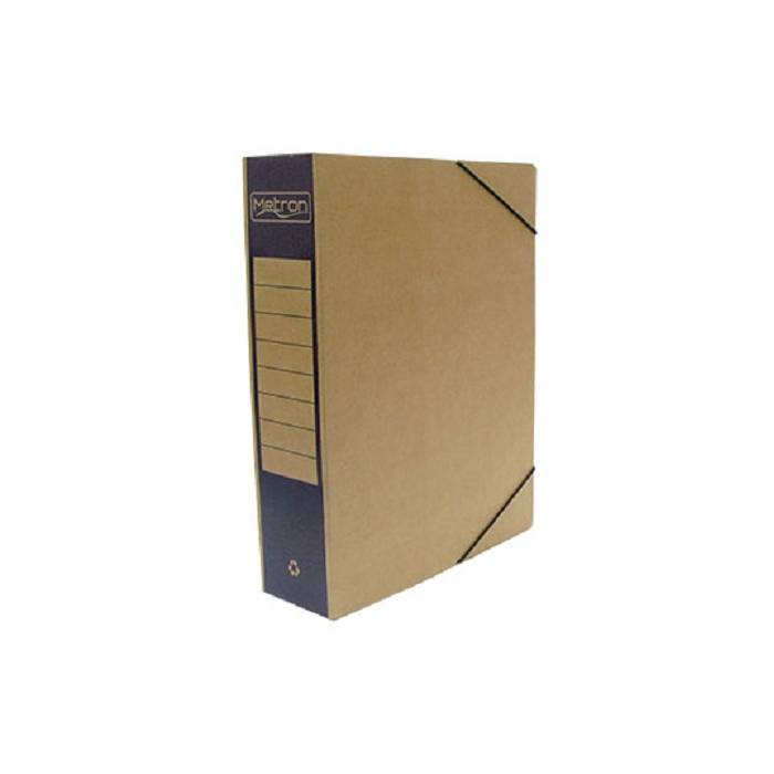 Metron Κουτί Αρχείου Με Λάστιχο 25x33x8cm Οικολογικό Μπλε