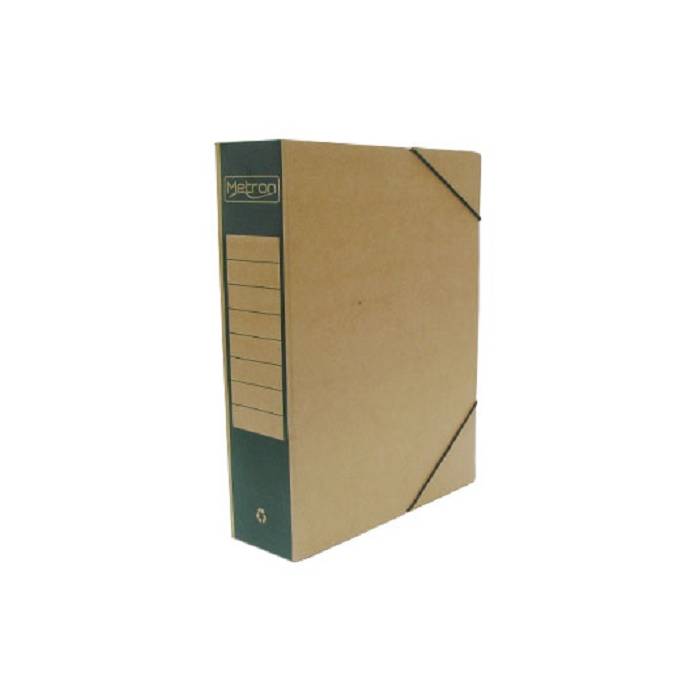 Metron Κουτί Αρχείου Με Λάστιχο 25x33x8cm Οικολογικό Πράσινο