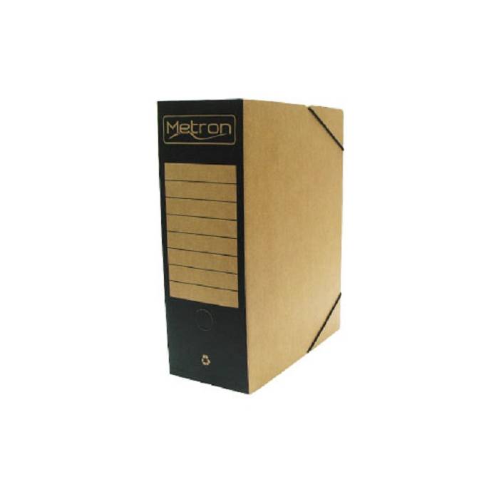 Metron Κουτί Αρχείου Με Λάστιχο 25x33x12cm Οικολογικό Μαύρο