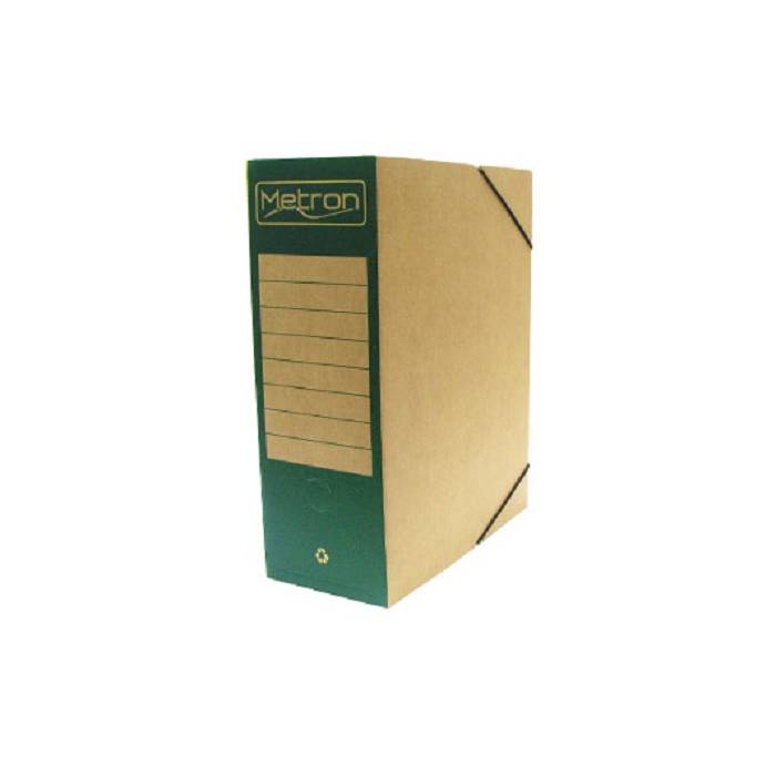 Metron Κουτί Αρχείου Με Λάστιχο 25x33x12cm Οικολογικό Πράσινο
