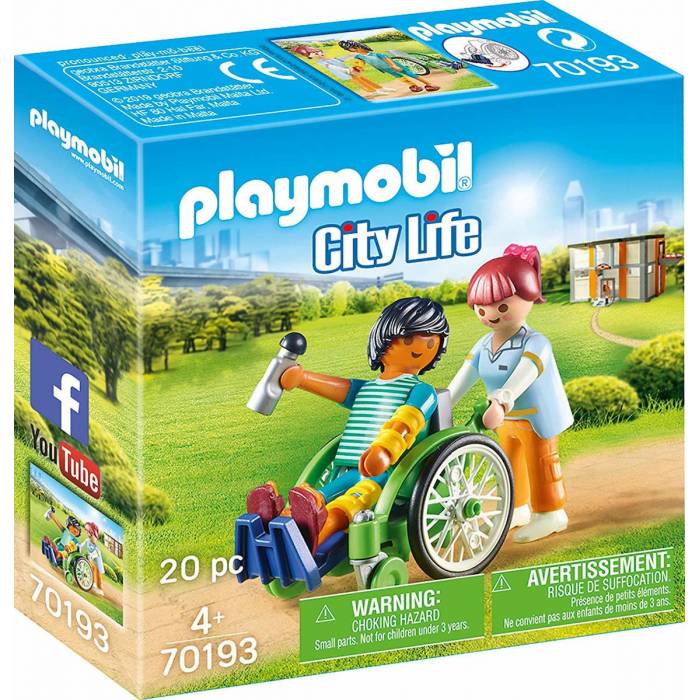 Playmobil 70193 Ασθενής Με Καροτσάκι