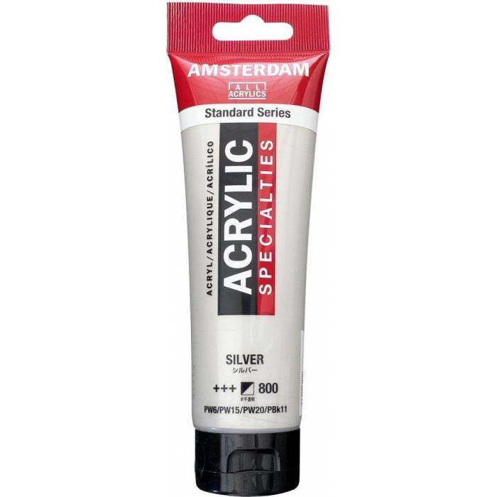 Royal Talens Ακρυλικό Χρώμα Amsterdam Standard Specialties 800 Silver 120ml