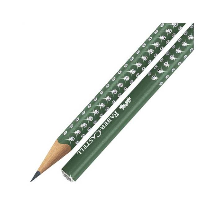 Faber Castell Μολύβι Grip Sparkle II Πράσινο 2=Β
