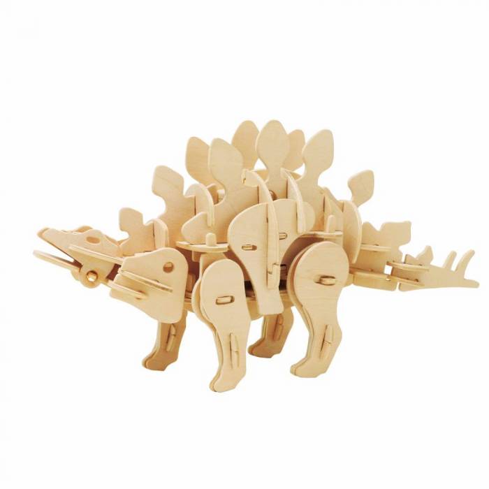 Robotime Ξύλινο Puzzle 3D Με Αισθητήρα Ήχου Mini Stegosaurus