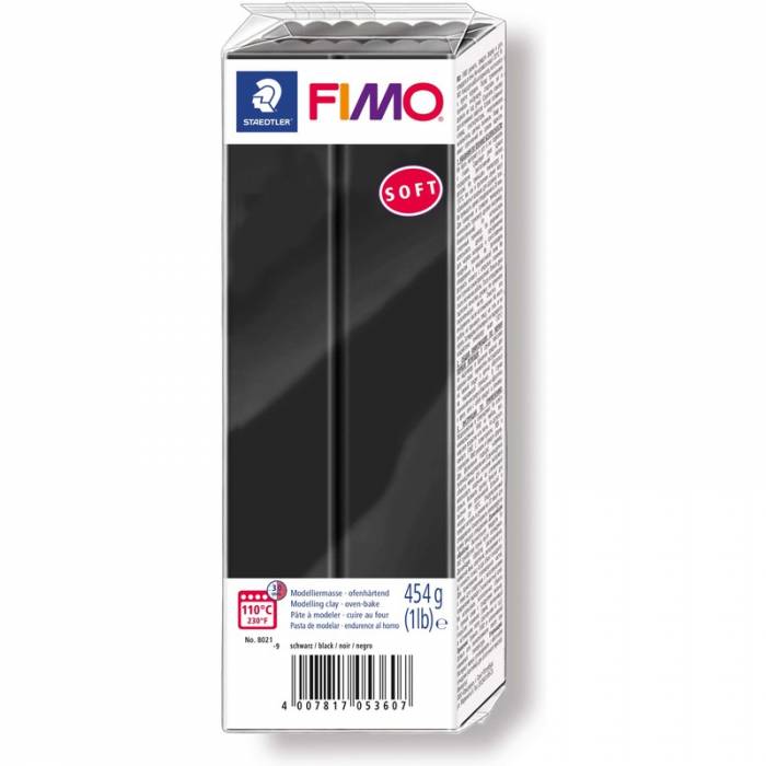 Staedtler Πηλός Fimo Soft Large Black 8021-9 454gr