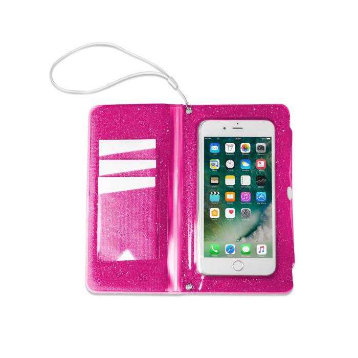 Celly Θήκη Smartphone - Πορτοφόλι Splash Αδιάβροχο 6,2" Ροζ