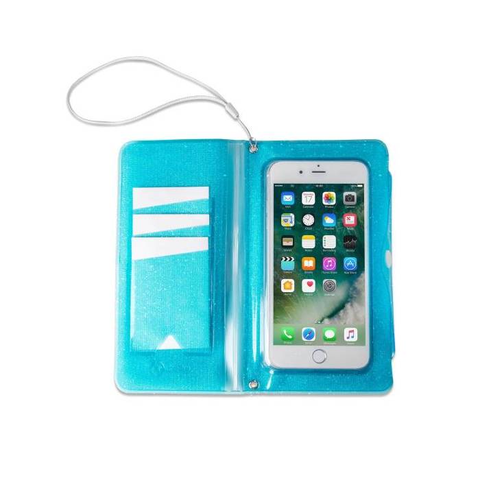 Celly Θήκη Smartphone - Πορτοφόλι Splash Αδιάβροχο 6,2" Γαλάζια