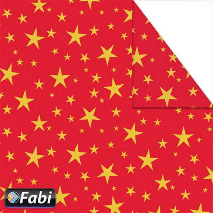 Fabi Χαρτόνι Σχεδίου Αστέρια Κόκκινο 50x70cm