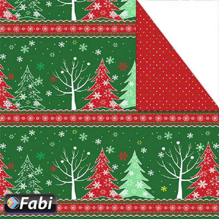 Fabi Χαρτόνι Σχεδίου Xmas Classic Πράσινο 50x70cm