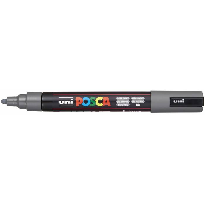 Uni Μαρκαδόρος Ζωγραφικής Posca PC-5M 82 Deep Grey