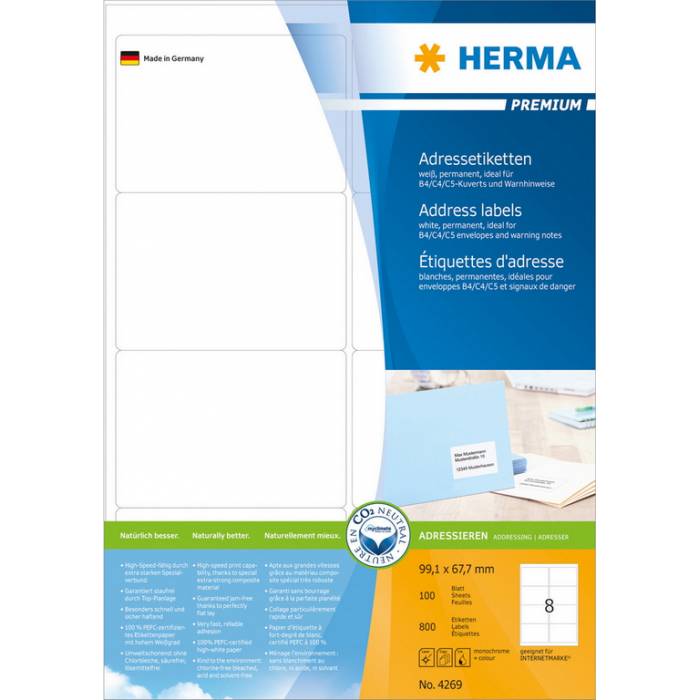 Herma Ετικέτες Α4 4269 99,1 x 67,7 mm