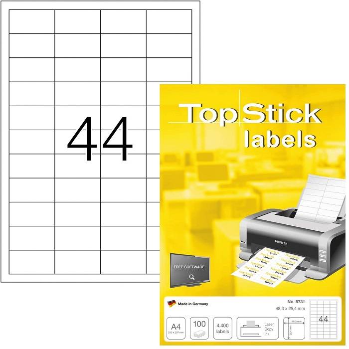 Top Stick Ετικέτες Α4 8731 48,3 x 25,4 mm