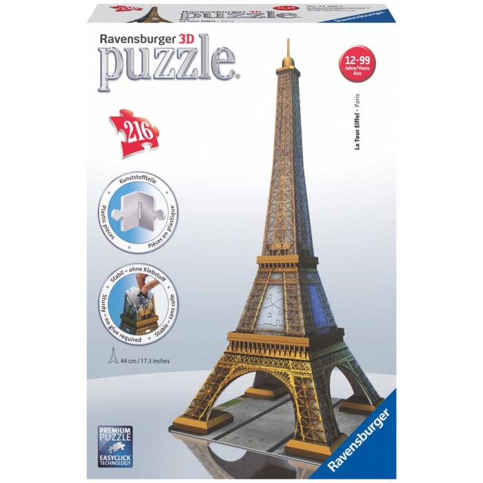 Ravensburger 3D Puzzle 216 τεμ. Ο Πύργος του Άιφελ 12556