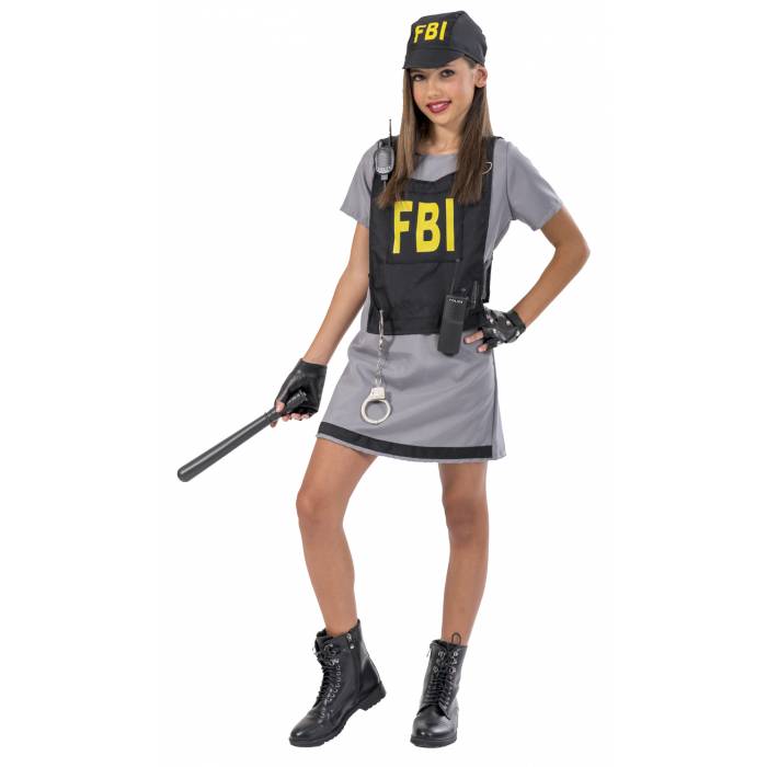 Fun Fashion Στολή Αποκριάς FBI Παιδική Για Κορίτσια