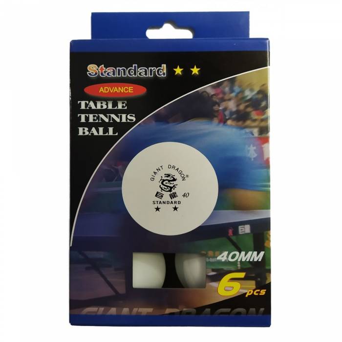 Αθλοπαιδιά Μπαλάκια Για Ping Pong 2 Αστέρια 6τμχ