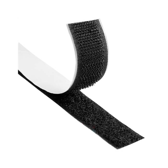 Fabi Ταινία Αυτοκόλλητη Μαύρο Βέλκρο Velcro 25mm x 2m