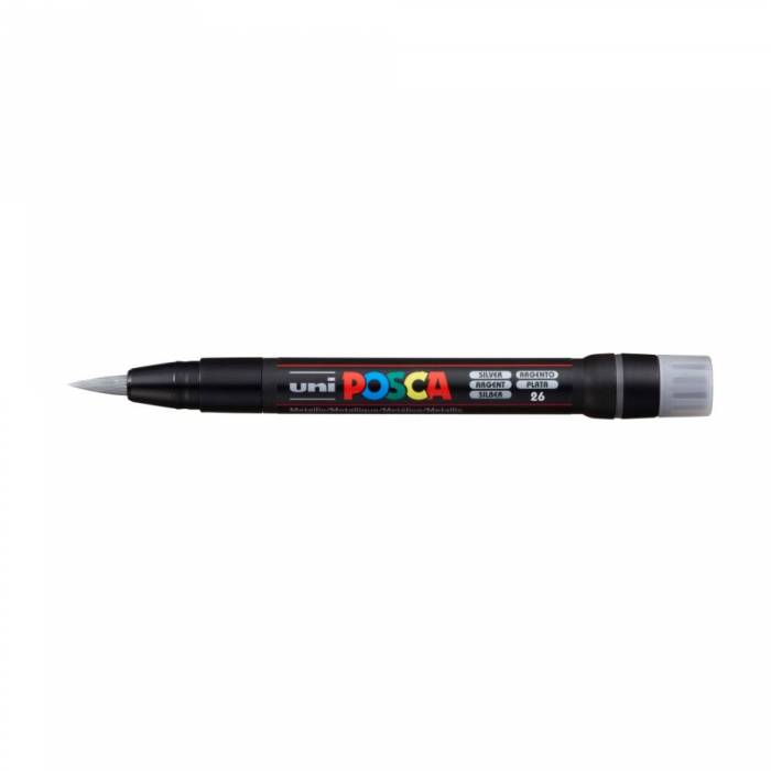 Uni Μαρκαδόρος Ζωγραφικής Posca Brush PCF-350 26 Silver