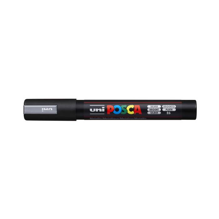 Uni Μαρκαδόρος Ζωγραφικής Posca PC-5M 26 Silver