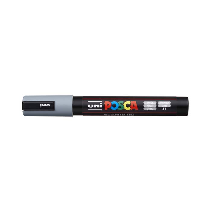 Uni Μαρκαδόρος Ζωγραφικής Posca PC-5M 37 Grey