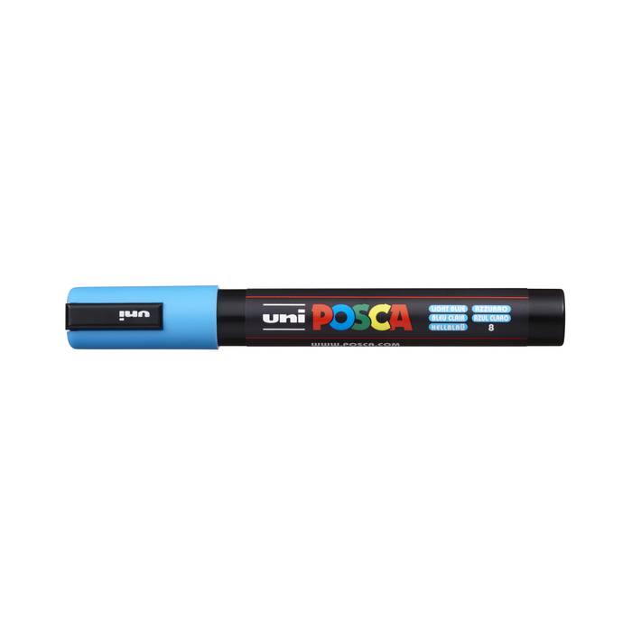 Uni Μαρκαδόρος Ζωγραφικής Posca PC-5M 8 Light Blue