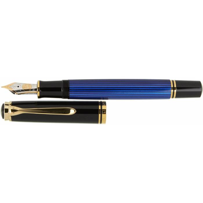 Pelikan Πένα M800 Souveran Blue Black Fountain Pen Medium