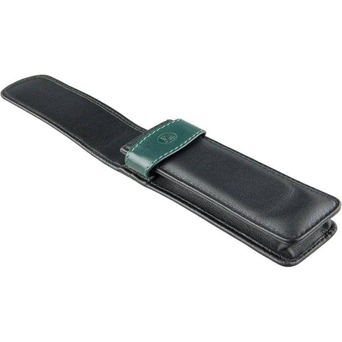 Pelikan Δερμάτινη Θήκη Από Nappa Για 2 Όργανα Γραφής Green Black 923722