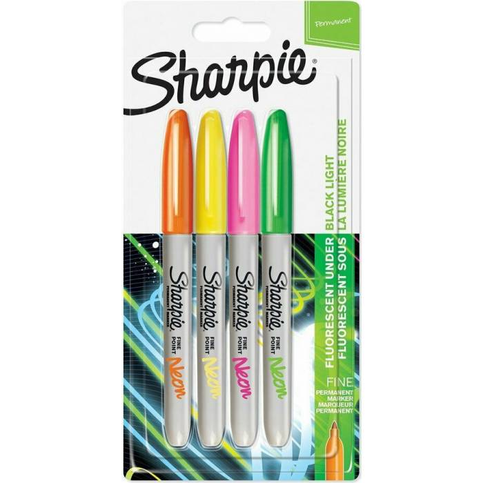 Sharpie Μαρκαδόροι Ζωγραφικής Neon Permanent Markers Fine 0.9mm Blister 4 Τεμ.