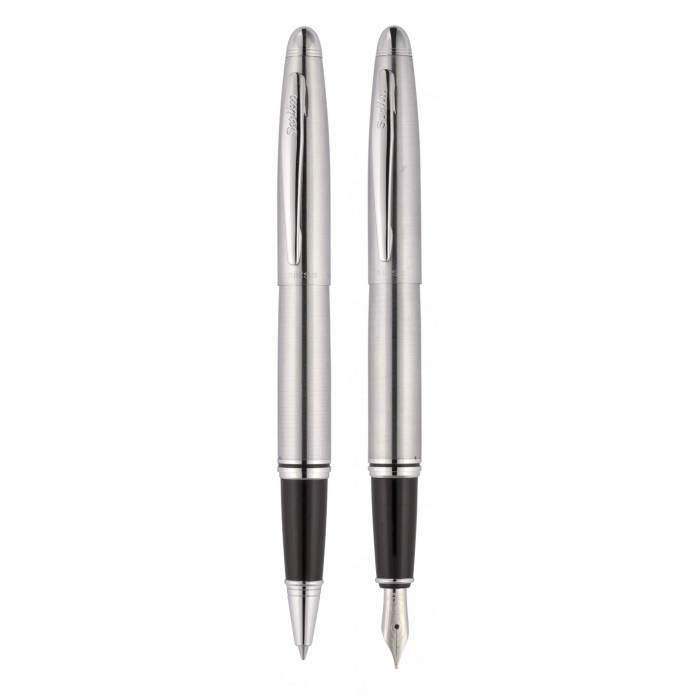 Scrikss Set Δώρου 88 Silver Στυλό Ballpoint & Πένα Fountain Pen