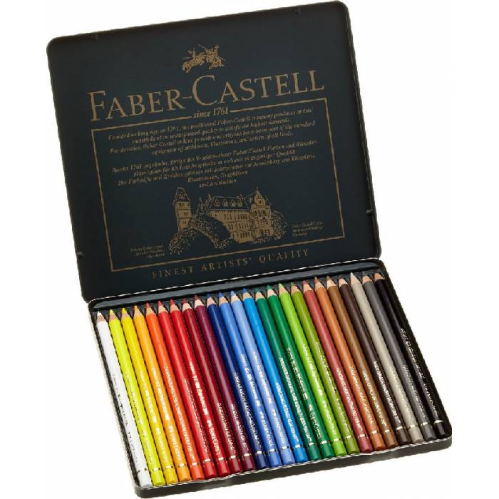 Faber Castell Ξυλομπογιές Σε Μεταλλική Κασετίνα 110024 Polychromos 24τεμ