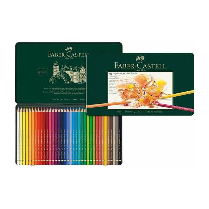 Faber Castell Ξυλομπογιές Σε Μεταλλική Κασετίνα 110036 Polychromos 36τεμ