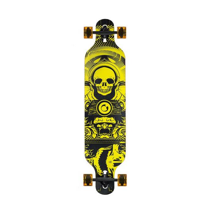 Nils Extreme Τροχοσανίδα Long Board Skate Wood Homeland Skull