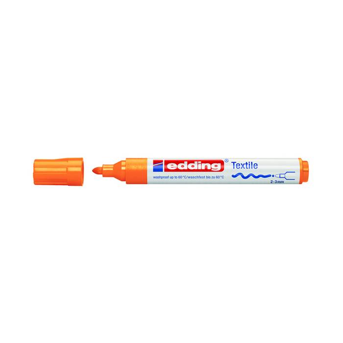 Edding 4500-66 Μαρκαδόρος Υφάσματος Φωσφοριζέ Πορτοκαλί