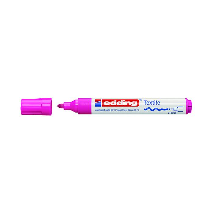 Edding 4500-69 Μαρκαδόρος Υφάσματος Φωσφοριζέ Ροζ