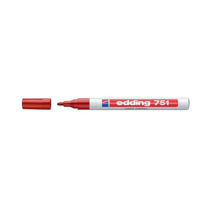 Edding 751 Μαρκαδόρος Λαδιού Paint Κόκκινο