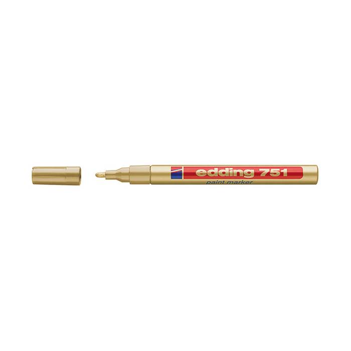 Edding 751 Μαρκαδόρος Λαδιού Paint Χρυσό
