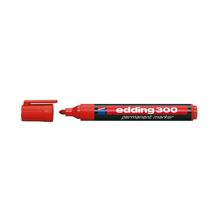 Edding 300 Μαρκαδόρος Ανεξίτηλος Κόκκινο