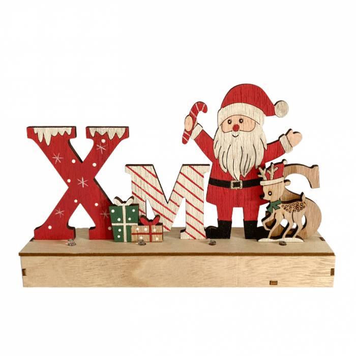 EFO Ξύλινο Xmas LED 22x4.5x14.5cm