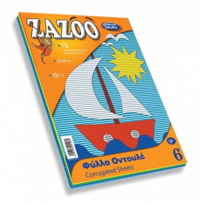 Skag Μπλοκ Οντουλέ Zazoo No 6 Πολύχρωμο 25x35cm 10 Φύλλα
