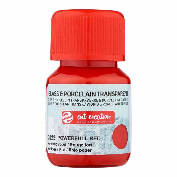 Royal Talens Glass And Porcelain Transparent Art Creation 3023 Powerful Red 30ml