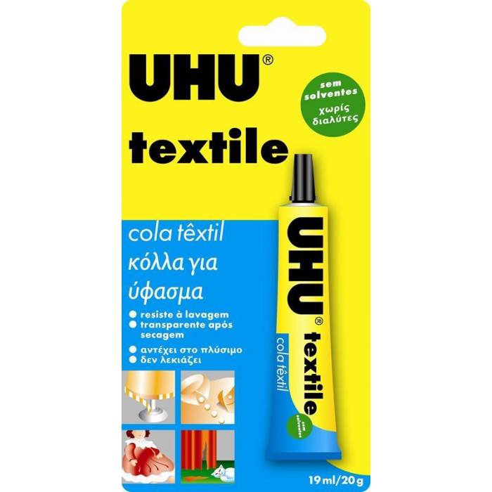 UHU Κόλλα Textile Special Glue Χωρίς Διαλύτες 19ml