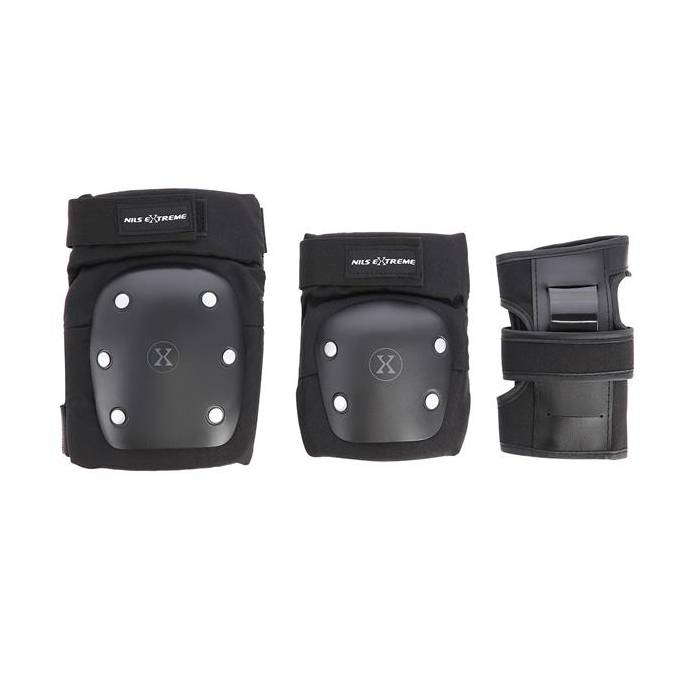 Nils Extreme Προστατευτικά Set H709 Μαύρο/Ασημί