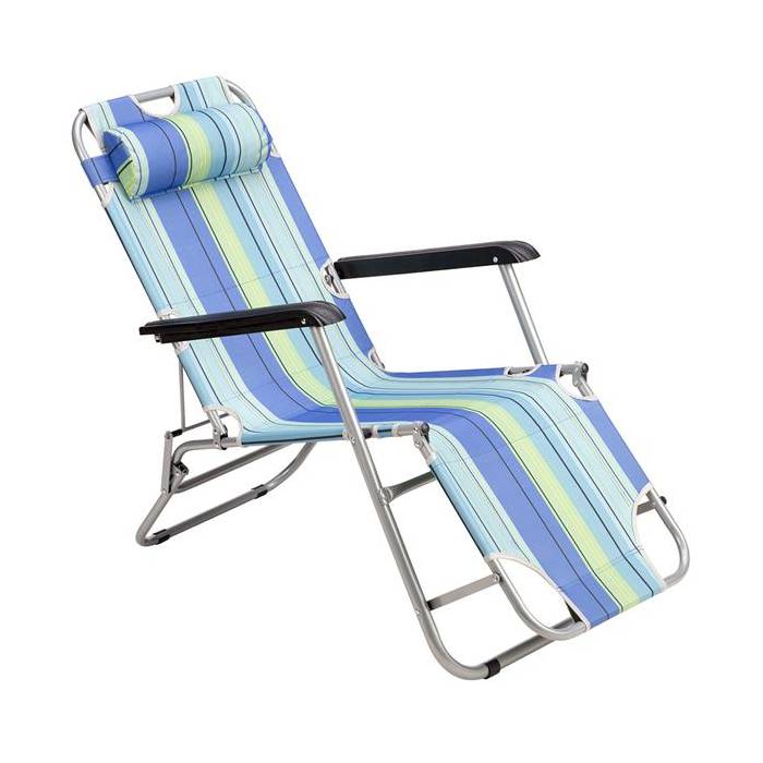 Nils Camp Ξαπλώστρα - Πολυθρόνα NC3024 Μπλε Sun Lounger