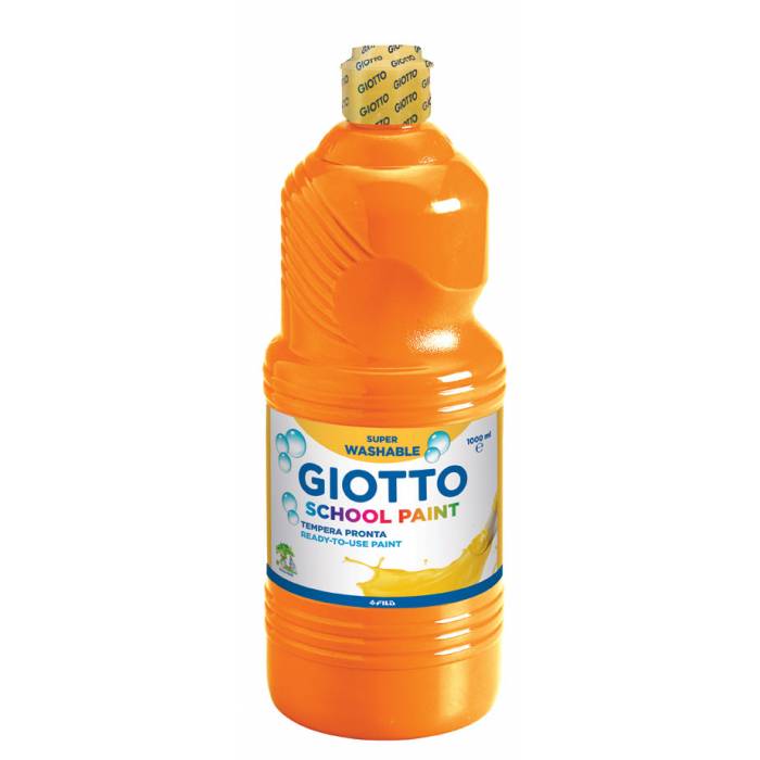 Giotto Τέμπερα Δοχείο School Paint Πορτοκαλί 1000 ml