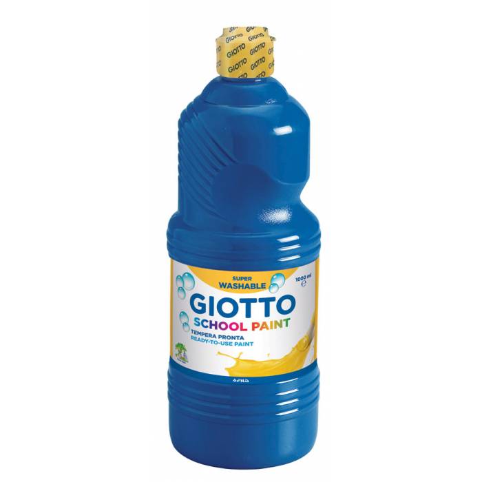 Giotto Τέμπερα Δοχείο School Paint Σκούρο Μπλε 1000 ml