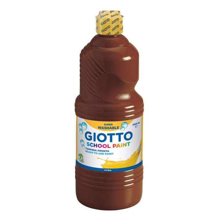 Giotto Τέμπερα Δοχείο School Paint Καφέ 1000 ml