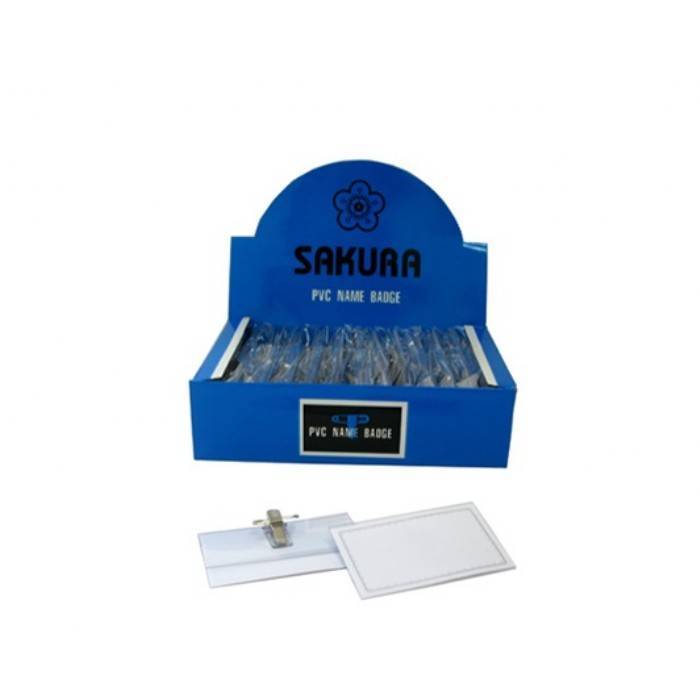 Ετικέτα Ονόματος - Κονκάρδα Σεμιναρίων Με Κλιπ Κουτι 50 Τεμαχίων 5,6 x 9 cm