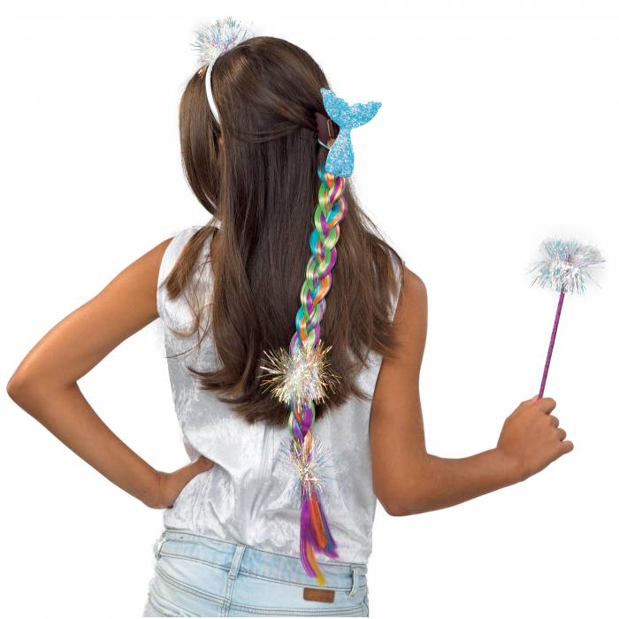 Fun Fashion Αποκριάτικο Σετ Γοργόνας Κοτσίδα 3τμχ 27cm