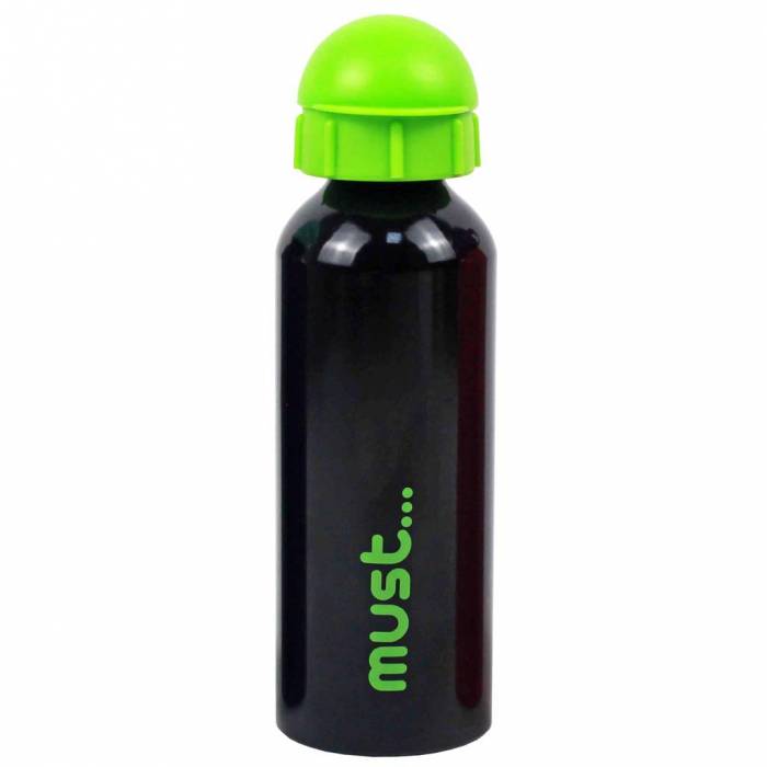 Must Παγούρι Αλουμινίου Με Καλαμάκι 584537 Μαύρο 500ml