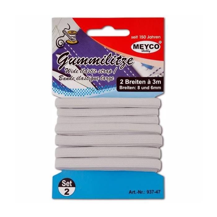 Meyco Λάστιχο Χειροτεχνίας Ελαστικό Λευκό 6mm x 3m