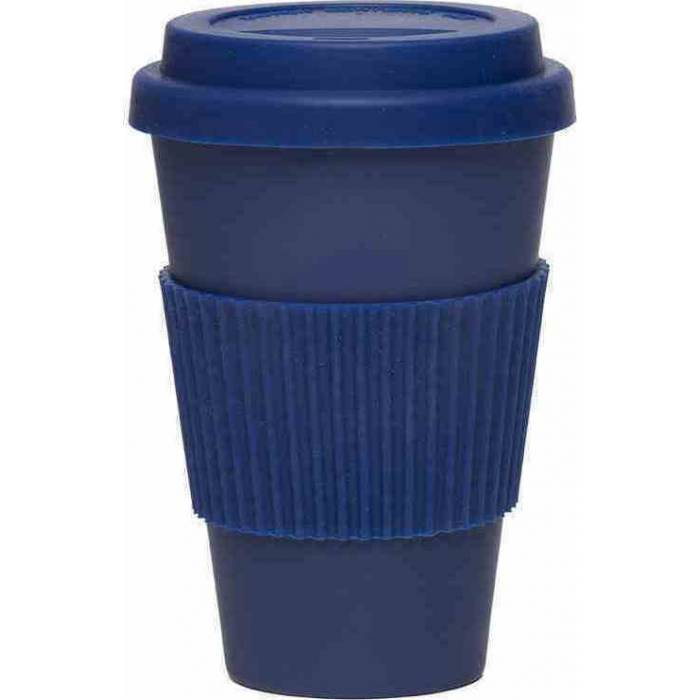 Polo Κούπα Μπαμπού Με Καπάκι Μπλε 450ml 9-15-055-05